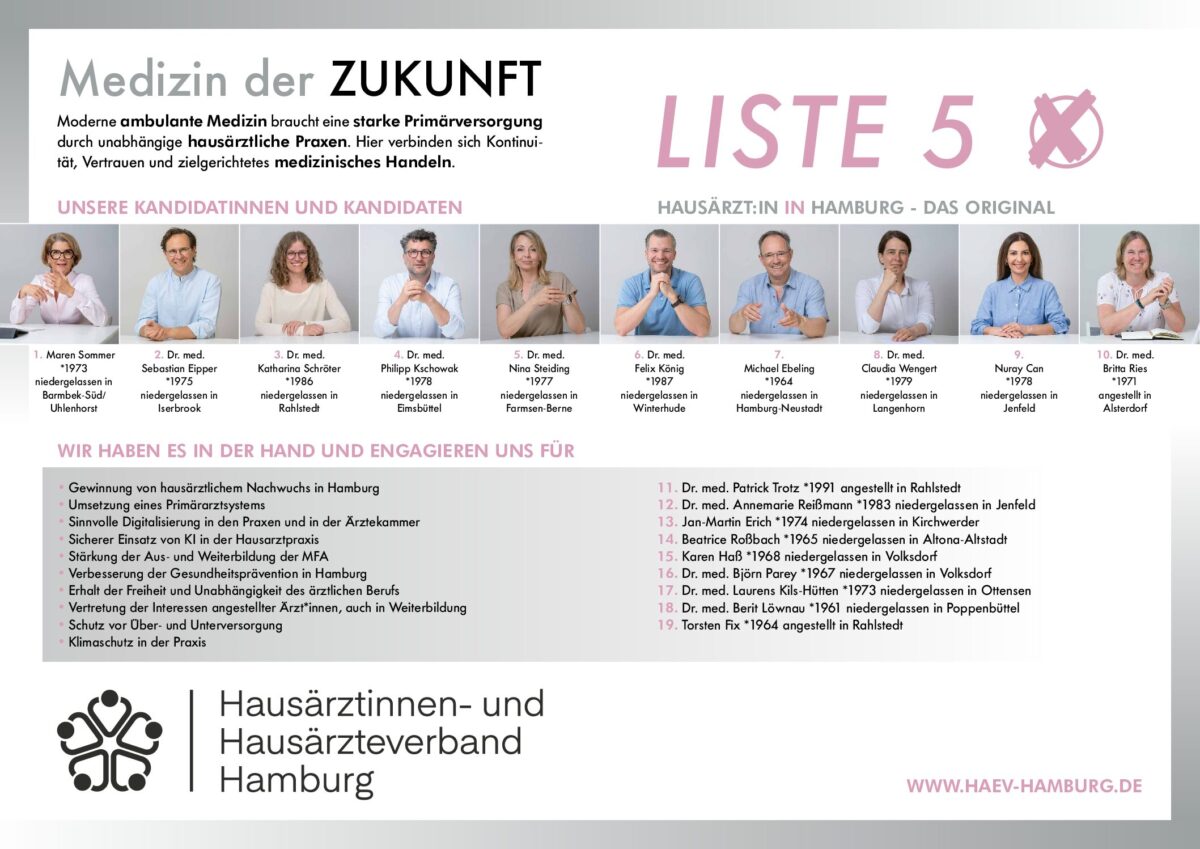 Wahlaufruf der Liste 5 zur Kammerwahl 2026 als Seitenvorschau